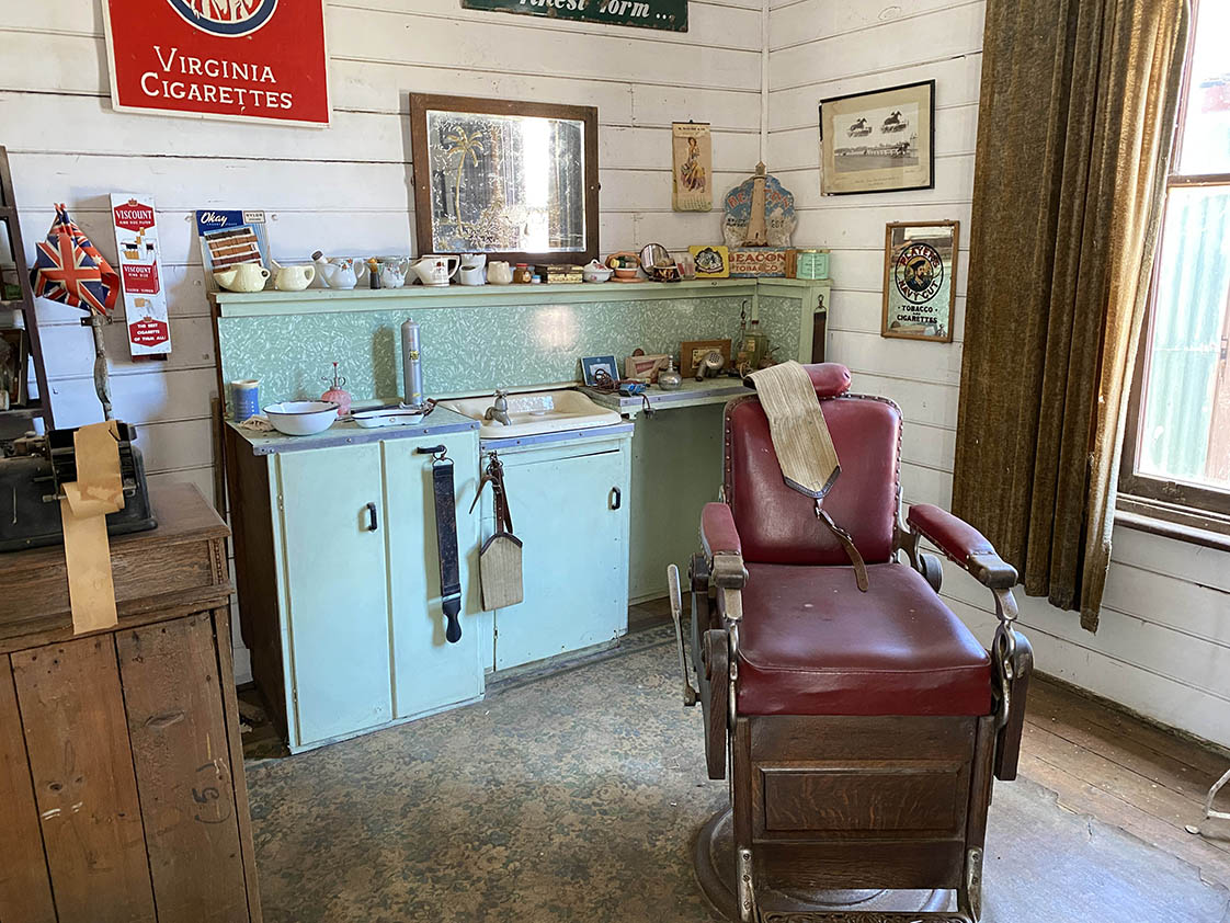 The old barber shop will be thriving with activity - Much needed haircuts on offer for farmers who might not have been shorn themselves for quite some time!
